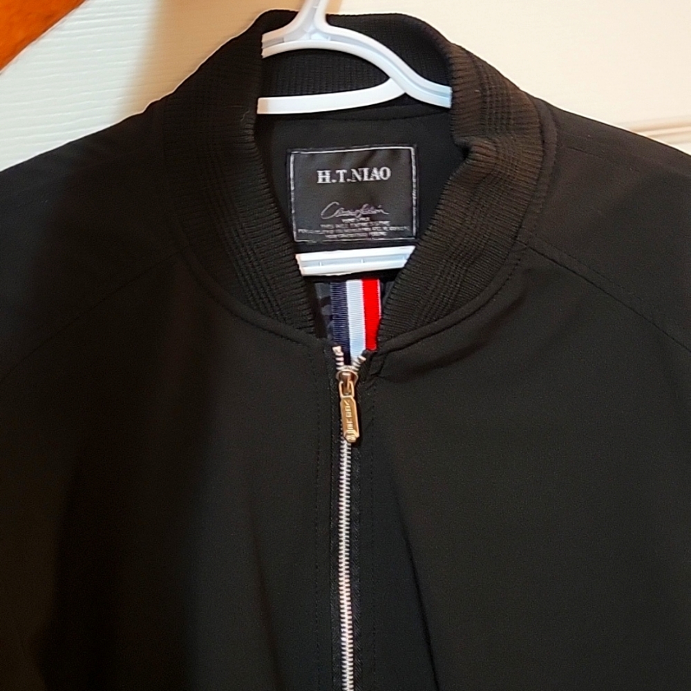 Mens Bonber Jacket, Black w/pocket on sleeve